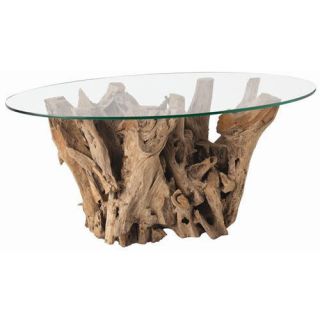 Driftwood/Glas​s Art Deco Coffee Table