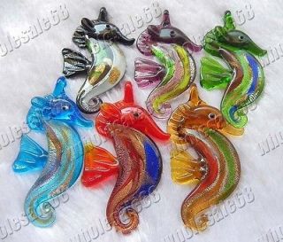   Assorted Designed Jewelry 12ps sea house animal murano glass pendants