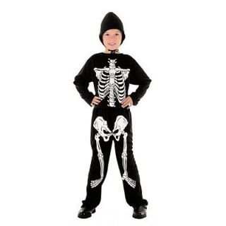 Full Skeleton Jumpsuit Fancy Dress Costume Age 8/12