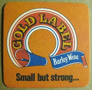 GOLD LABEL BARLEY WINE Beer Coaster Mat, UNITED KINGDOM