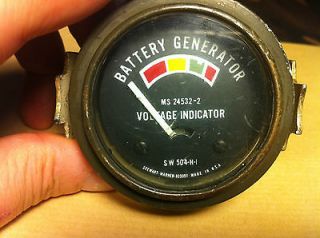 MILITARY VEHICLE M35 M35A2 M62 M51 M548 BATTERY GAUGE GENERATOR USED