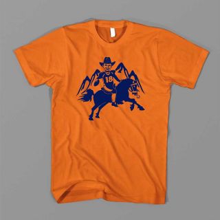   Denver Broncos vintage FOOTBALL mile high jersey 18 TEE T Shirt