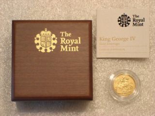 1821 ROYAL MINT GEORGE IV ST GEORGE GOLD FULL SOVEREIGN COIN BOX COA