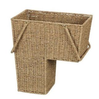 NEW Household Essentials ML 5647 Stair Basket with Handle Seagrass