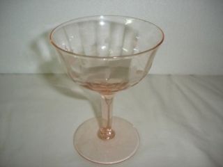 etched depression wine glass in Depression