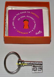 AUTHENTIC HERMES 2004 SUPER RARE VIP SOLID STERLING SILVER KEYRING 