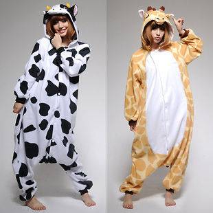 Adult Kigurumi Animal Cosplay Pajamas Costume Halloween Giraffe Cow