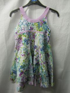 Girls Ex DUNNES Multi coloured sleeve less summer dress with sequin 