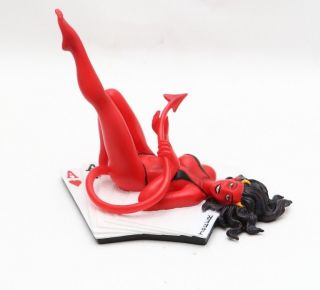 Lil Devil Girl Joker Wild Card Statue Desktop Figurine 4 Sexy Gambler