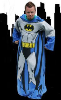 Batman Hooded Cozy Fleece Blanket with Sleeves and Hood Dark Knight