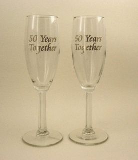   Champagne Glasses   50th Wedding Anniversary Party Gift Idea