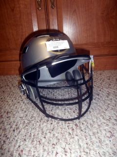 All Star BH6200 Softball Batting Helmet NEW Silver/Navy (One Size Fits 