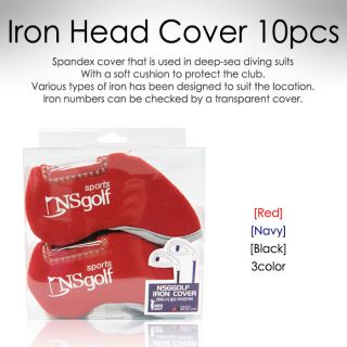New Golf Sport Club Iron Head Cover 10pcs Red Navy Black Color Free 