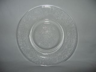 CLEAR ETCHED DEPRESSION GLASS LUNCHEON/ SALAD PLATE