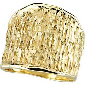 gold cigar band ring in Jewelry & Watches