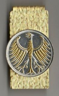   Mark Gold & Silver Coin Eagle Money Clip Gold on Silver Coin Jewelry