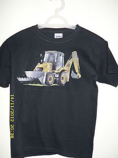 Kids JCB Digger T Shirt Black 100% Cotton 185gsm upto Adult 3XXL