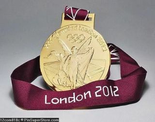 GOLD MEDAL MEDALLION COMMEMORATIVE 2012 LONDON ENGLAND OLYMPIC 