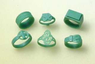 Your pick of wax jewelry mold patterns for casting rings w/o stones 