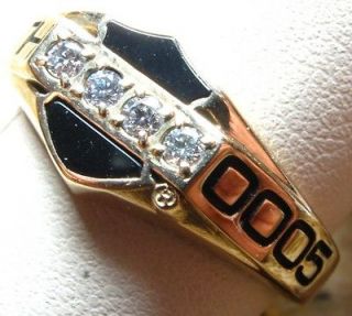 Harley Davidson Ring   BETH ~ 0005 ~ 10K Gold w/ Onyx & Diamonds
