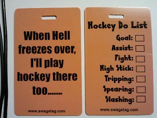 HOCKEY Swag Creative Swag Tag for your Backpack or Bag Bauer Graf CCM 
