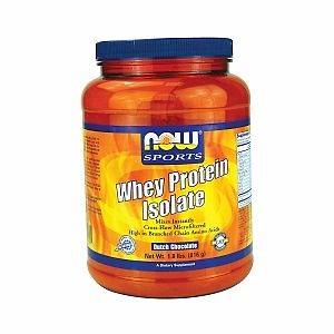 NOW Foods Whey Protein Isolate Powder, Dutch Chocolate 1.8 lb