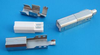 10Pcs USB Male Type B Plug Connector Socket For DIY