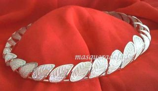   silver tone leaf roman wreath tiara crown goddess costume accessory