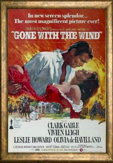   Vintage Movie Poster GONE WITH THE WIND Clark Gable Vivien Leigh