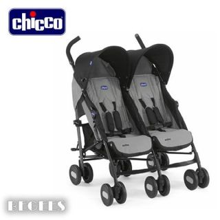 BRAND NEW IN BOX CHICCO ECHO TWIN STROLLER IN MOONSTONE FROM BIRTH