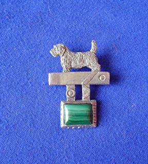 Petit Basset Griffon Vendeen Pin Malachite #91J jewelry