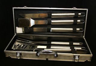   CHEFS BASICS SELECT 6 PIECE STAINLESS STEEL BBQ SET WITH STORAGE CASE