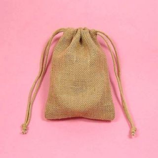 Qty Natural Small Burlap Bags With Drawstring Closures 3x5