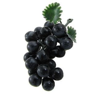 Black Artificial Grapes Cluster Fake Fruit Home Decor