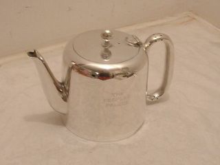 VINTAGE SILVER PLATE HOTEL TEAPOT STAMPED THE PEOPLES PALACE,EPNS