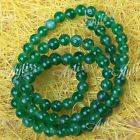 4mm Green Jade Gem Round Jewelry Loose Beads 15.5L