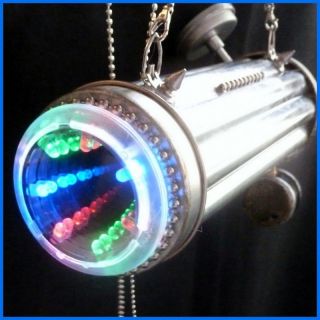   compass clutch Purse pendant locket charm gothic LED light Rave cyber