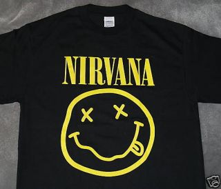 NIRVANA   Smiley Face   t shirt Brand New  S,M,L,XL