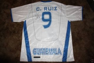 CARLOS EL PESCADITO RUIZ SIGNED GUATEMALA JERSEY