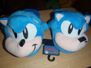 SONIC THE HEDGEHOG BLUE SLIPPERS NEW WITH TAGS REALLY COOL