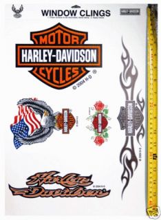 HARLEY DAVIDSON LOT OF WINDOW CLINGS DECALS