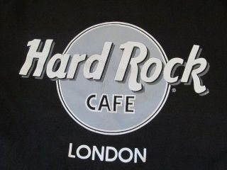 Hard Rock Cafe London Black Graphic Gray Tshirt Tee T Shirt L