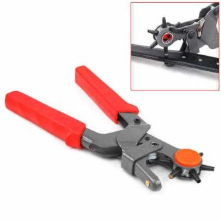   Steel Leather Hole Punch 6 Sizes Hand Tools Pliers Rubber Easy Grip