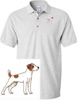   TERRIER DOG & CAT SPORTS GOLF EMBROIDERED EMBROIDERY POLO SHIRT