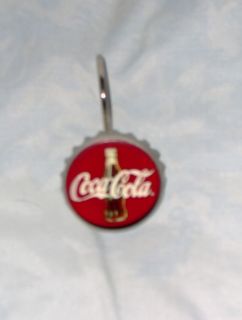 COCA COLA BOTTLE CAP SHOWER CURTAIN HOOK REPLACEMENT NEW STORED STOCK