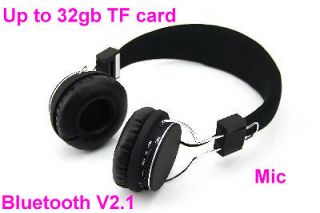   Wireless Stereo Bluetooth EDR Headset Earphone with MIC support TF