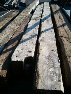 Vintage Barn Beams fireplace mantle columns old growth timber wood 