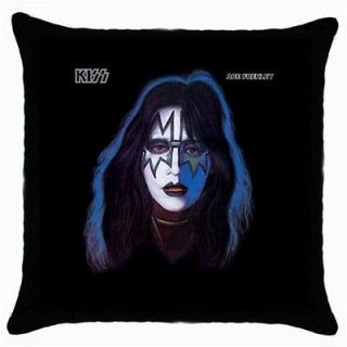 Ace Frehley Kiss Rock Band 100% Cotton Canvas Throw Pillow Case 