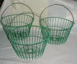   Vintage Primitive Farm Wire Egg Vegetable Baskets Farm Fresh