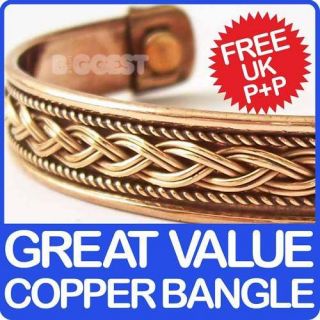 Magnetic Copper Bracelet   Plaited Design Magnet Health Handcrafted